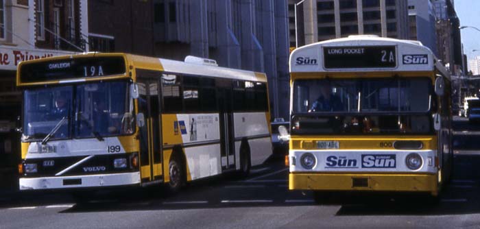 Brisbane Transport Volvo B10M QBB 199 & Volvo B59 Domino-Hedges 800